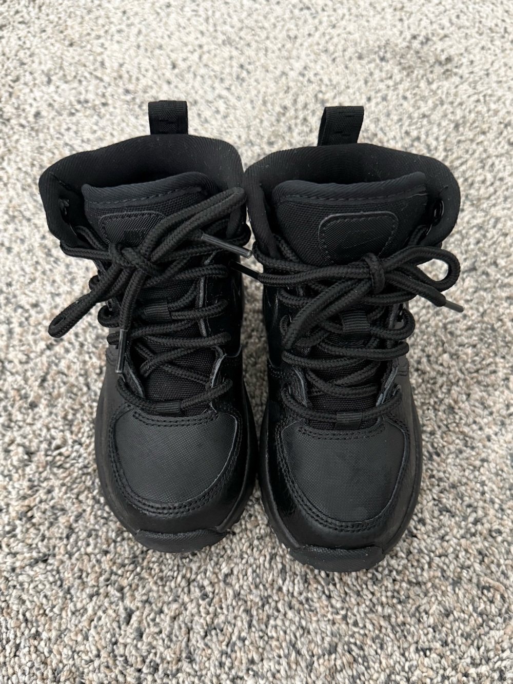 Kids Nike Black High-Top Lace-Up Boots